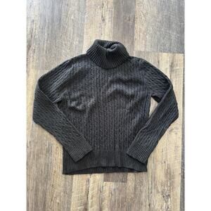 Jeanne Pierre Women's Cable Knit Turtleneck Sweater Large